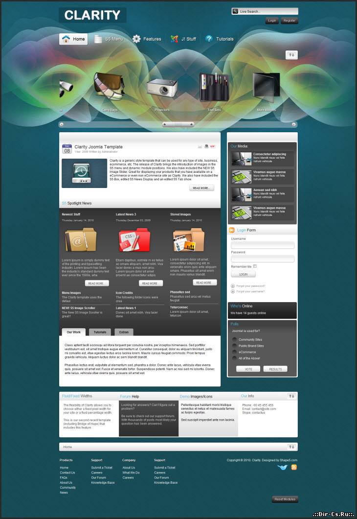 Шаблон для Joomla - Shape5 Clarity