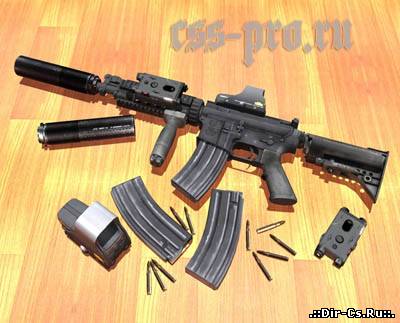 Модель М4А1 (Aimable M4 SOPMOD Animations) для CS:S