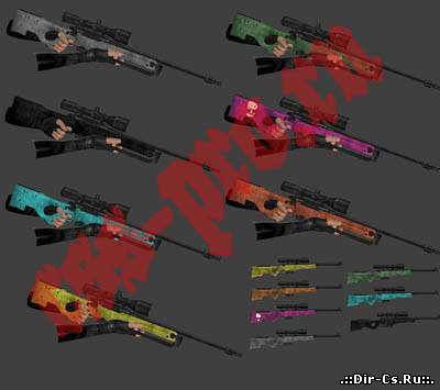 Модель awp (colored 2048^2 Awp +Norm) для CS:S