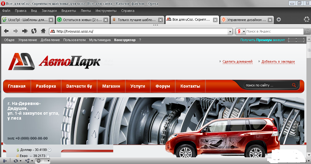 Адаптация Шаблон "AutoPriisk"