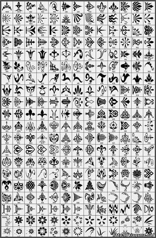 Декоративные, узорные и цветочные кисти