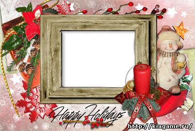 Рамка для фото - Красная свеча