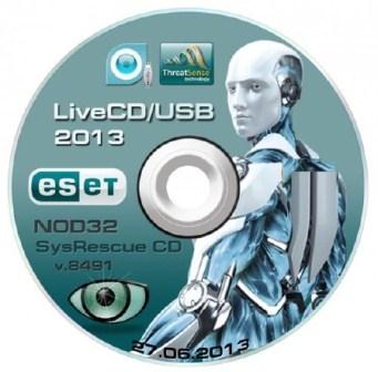ESET NOD32 LiveCD + LiveUSB v.8491 (2013/Rus)