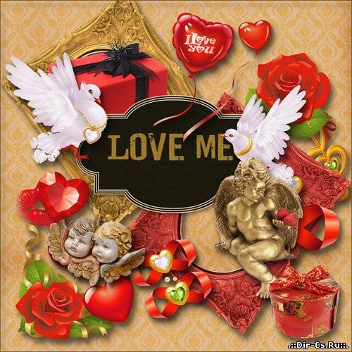 Мини скрап-набор – Love me